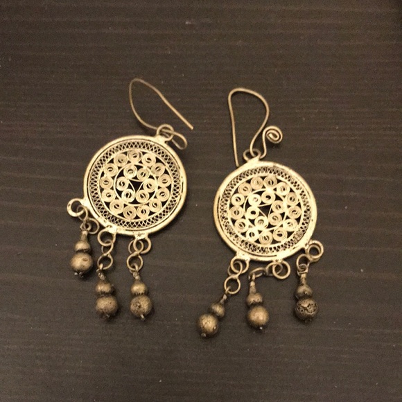 Pure silver boho earrings - Picture 1 of 1
